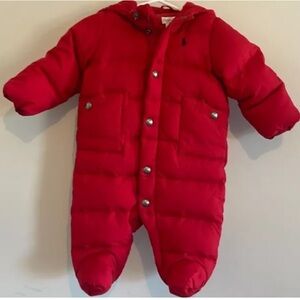 Ralph Lauren Red Baby Snowsuit